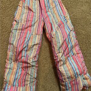 Vibrant Striped Kids ski Pants excellent condition